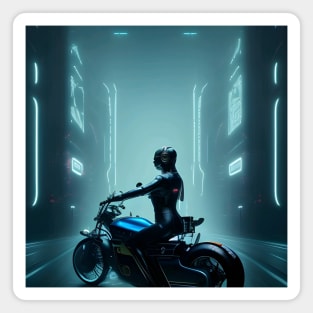 Sportwoman With Motorcyles Magnet